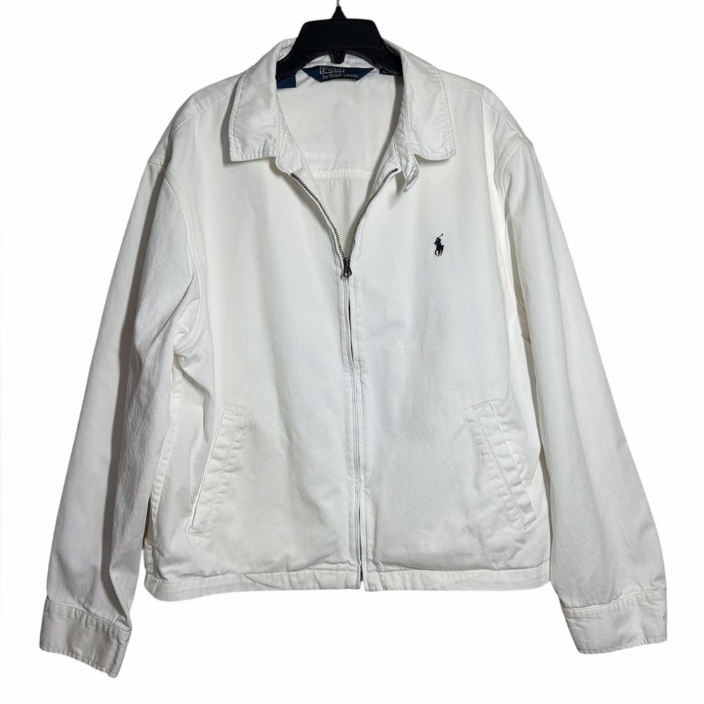 Polo Ralph Lauren Men’s‎ White Zip Cotton Bomber Jacket XXL